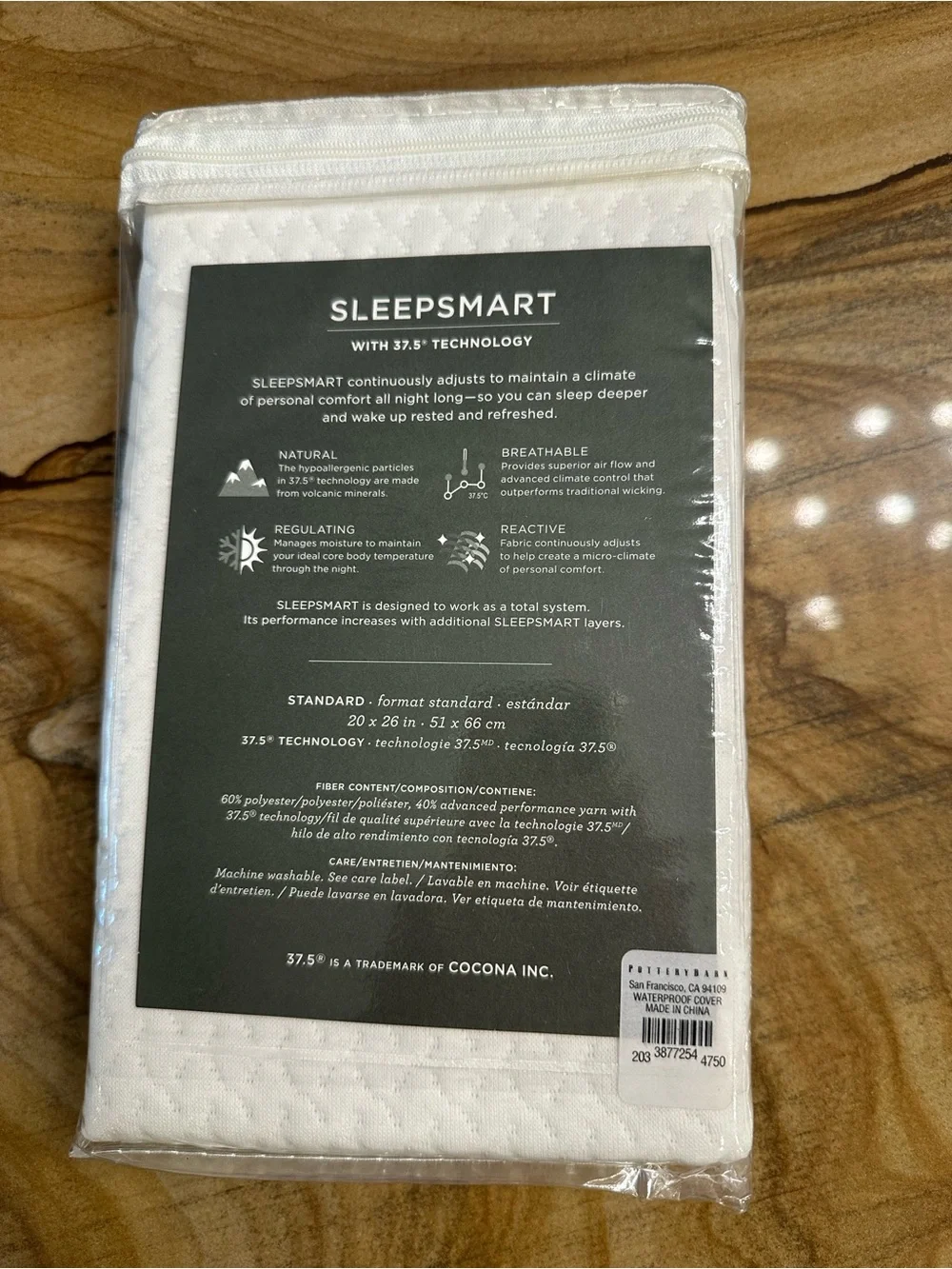 Pottery Barn White SleepSmart™ Temperature-Regulating Pillow Protector